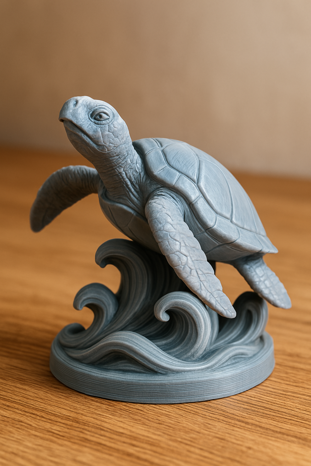 Elegant Sea Turtle Sculpture 3D model thumbnail