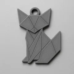 Origami Fox keychain