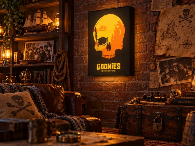 The Goonies Skull Light Box | Never Say Die | 80s Movie LED Wall Art