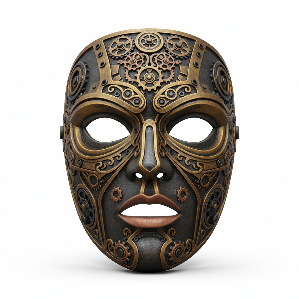 Steampunk Clockwork King, mask, cosplay, wearable, costume, face, helmet