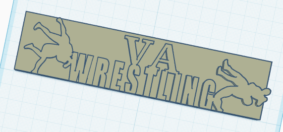 wrestling wall art 3D model