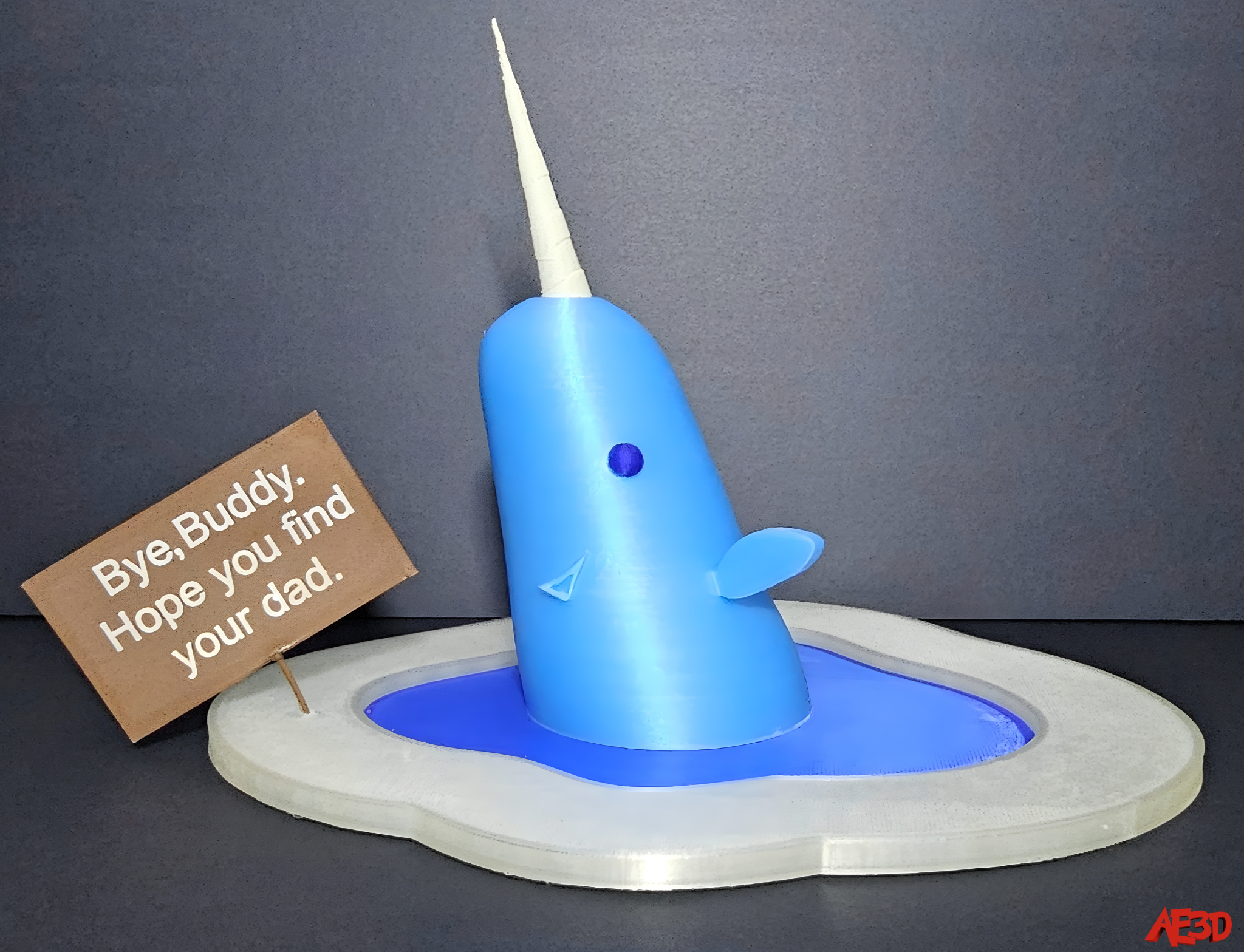 Mr. Narwhal "Bye Buddy" Ice Patch