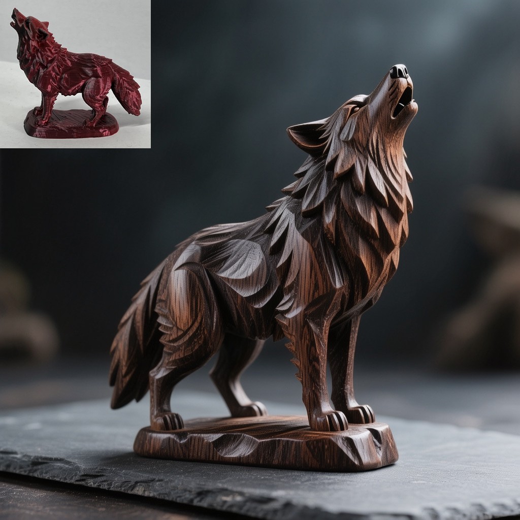 Wolf Sculpture #2 3D model