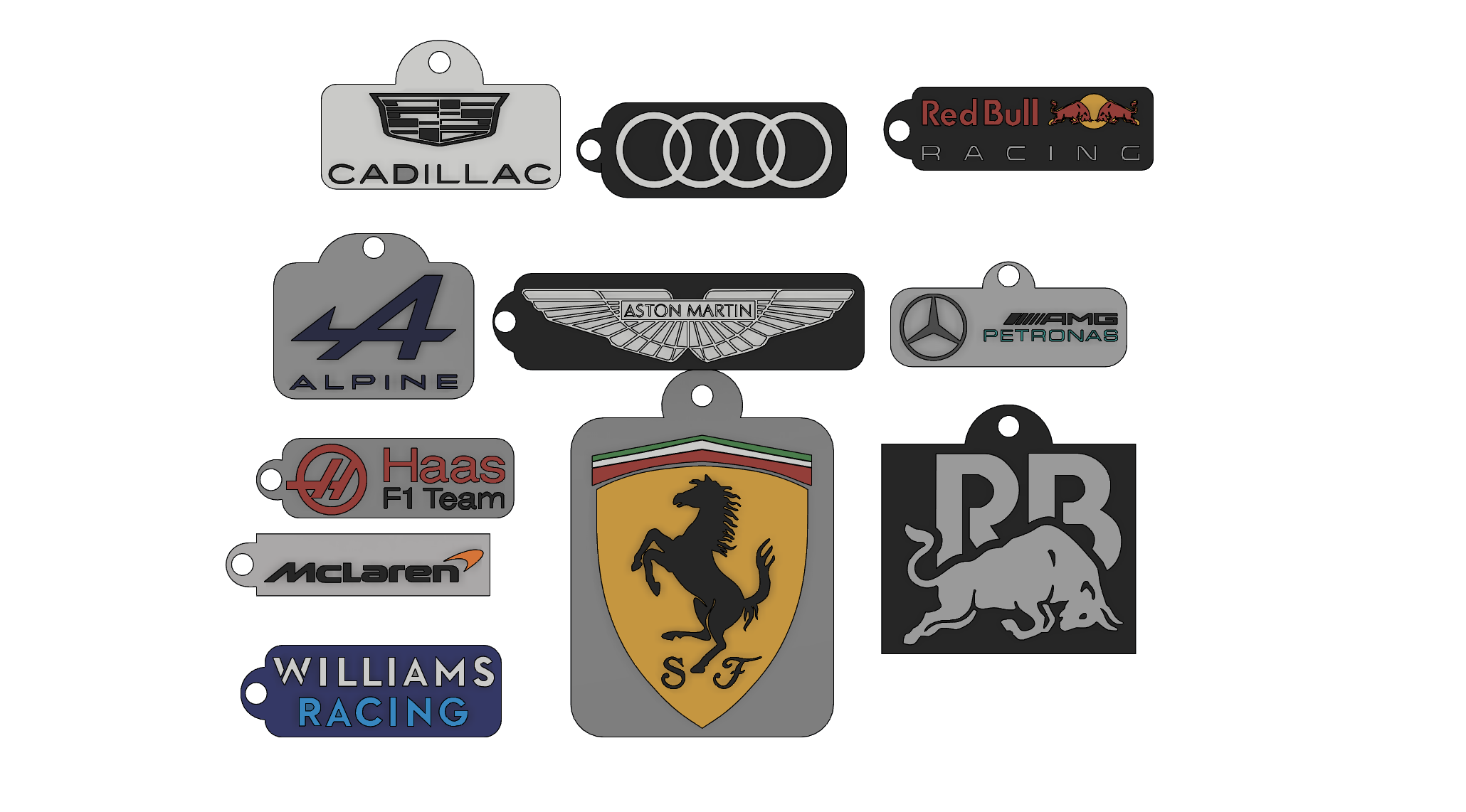 Formula One Team Keychains
