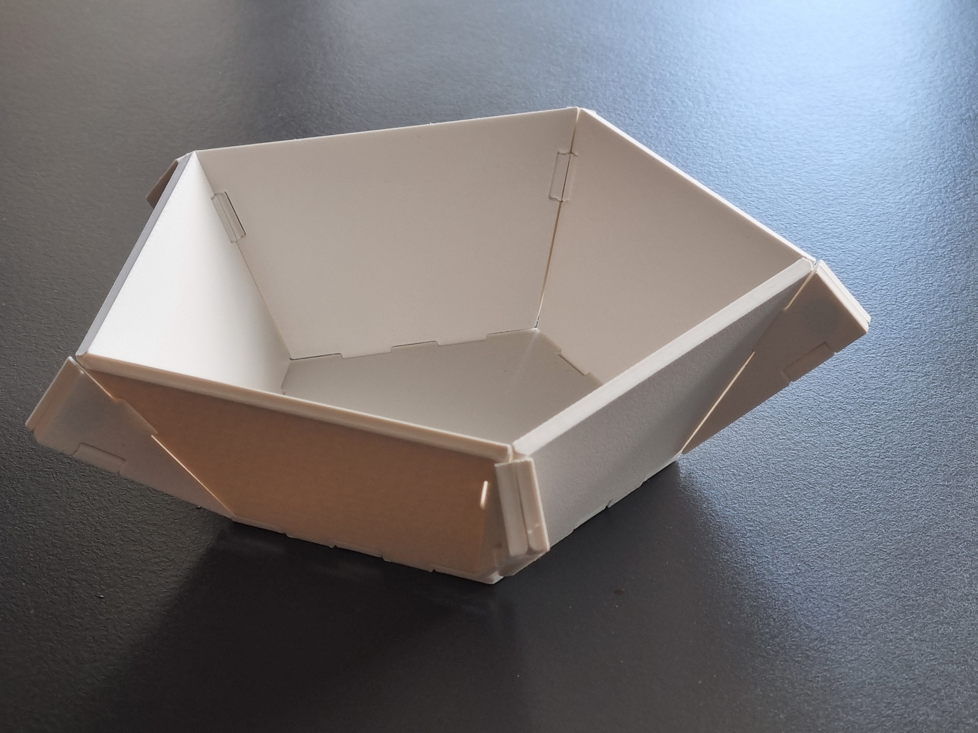 Foldable magnetic pentagonal bowl