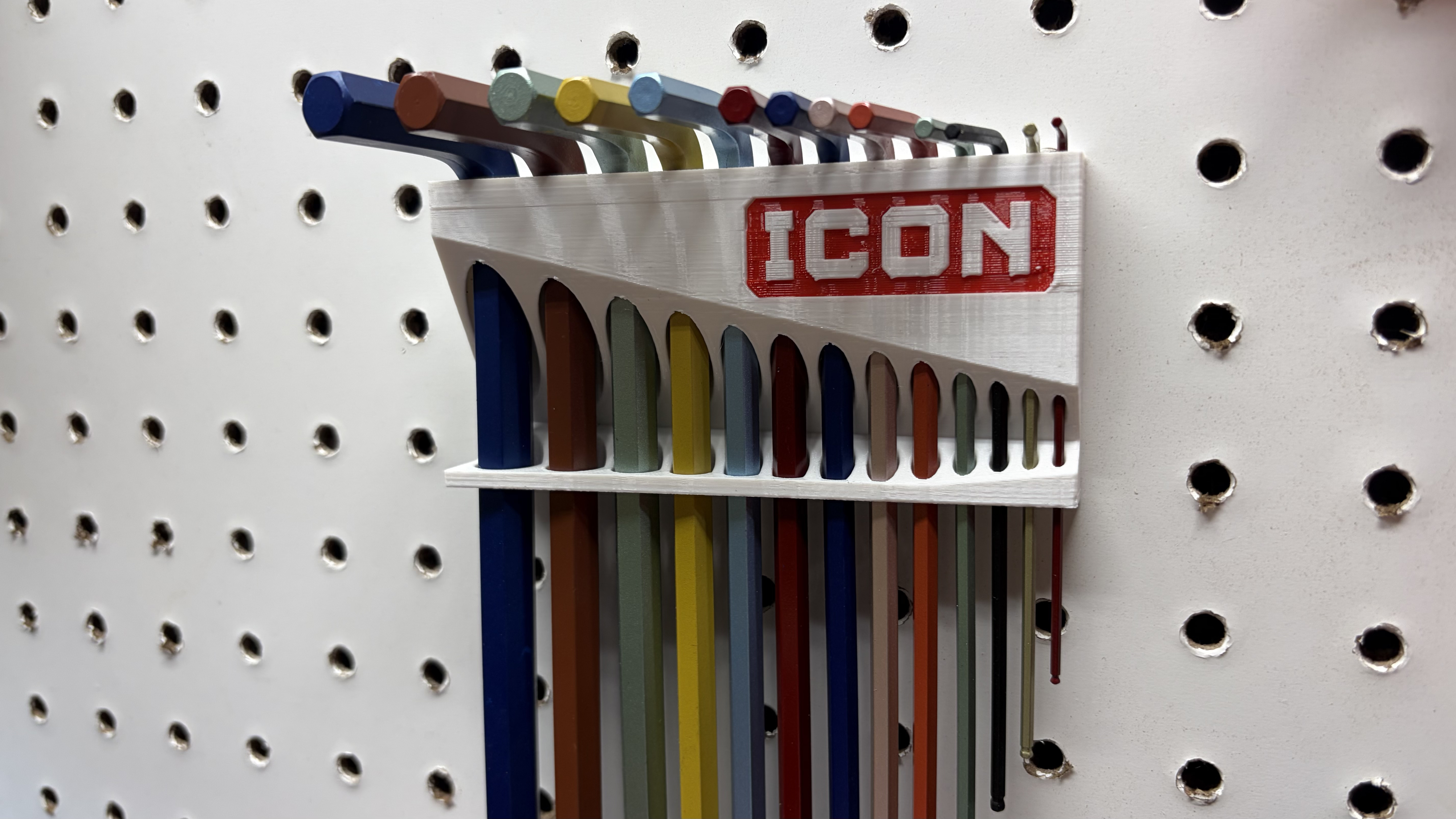 Harbor Freight ICON 13-peice Hex Wrench Set Holder for Pegboard