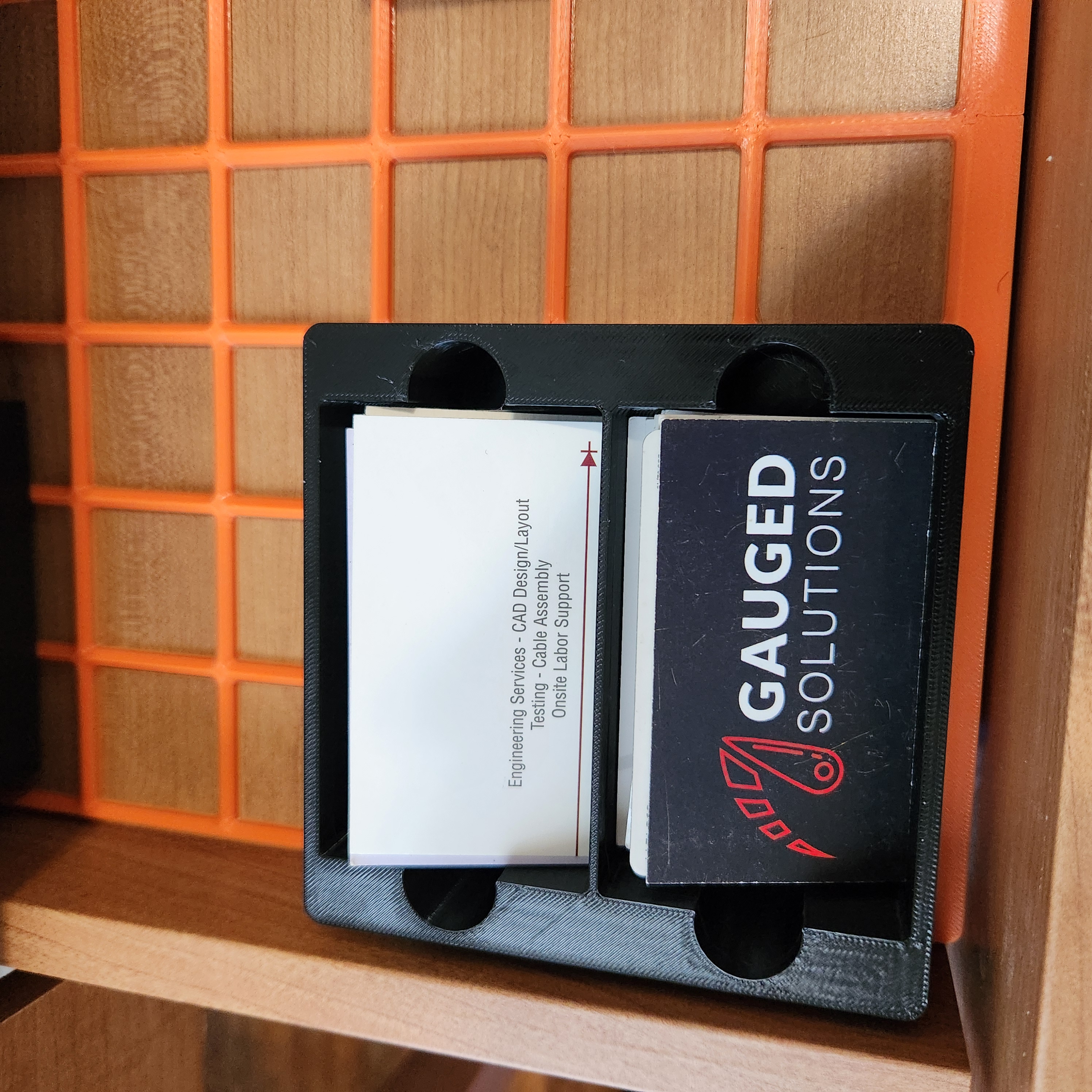 Gridfinity two slot card holder