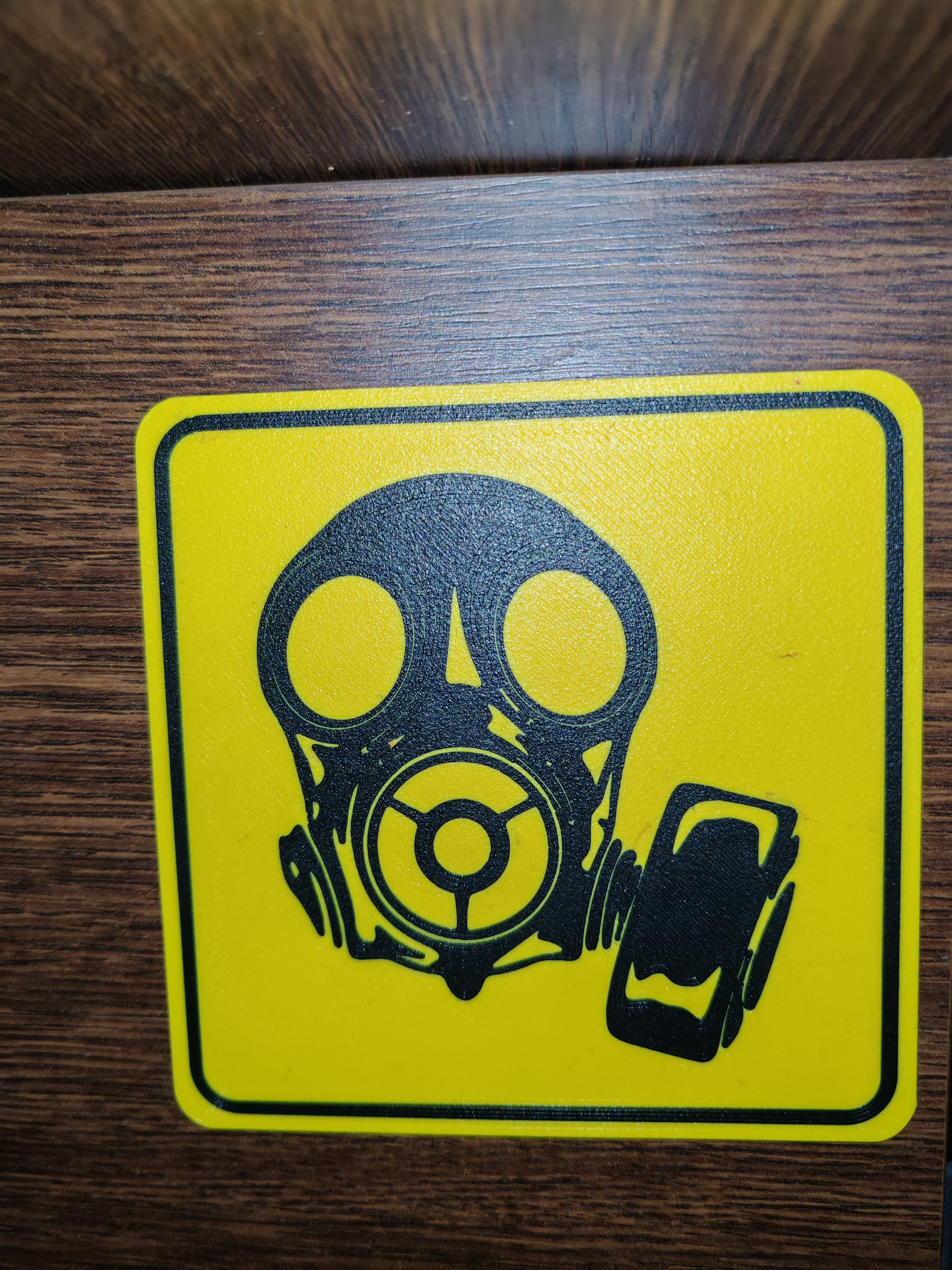 Gasmask plynová maska cedule