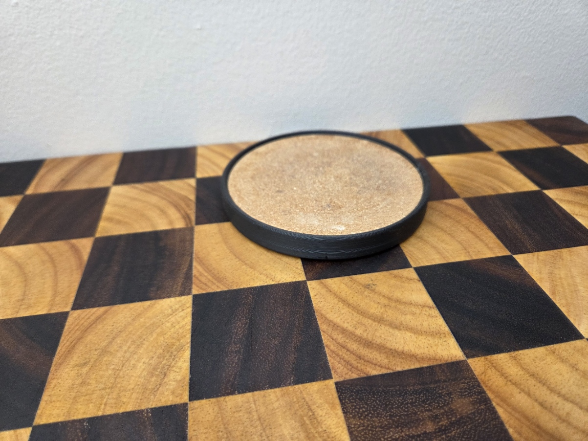 Miniatura 4 do modelo 3D Stackable Dual-Cork Coasters (100mm Inserts)