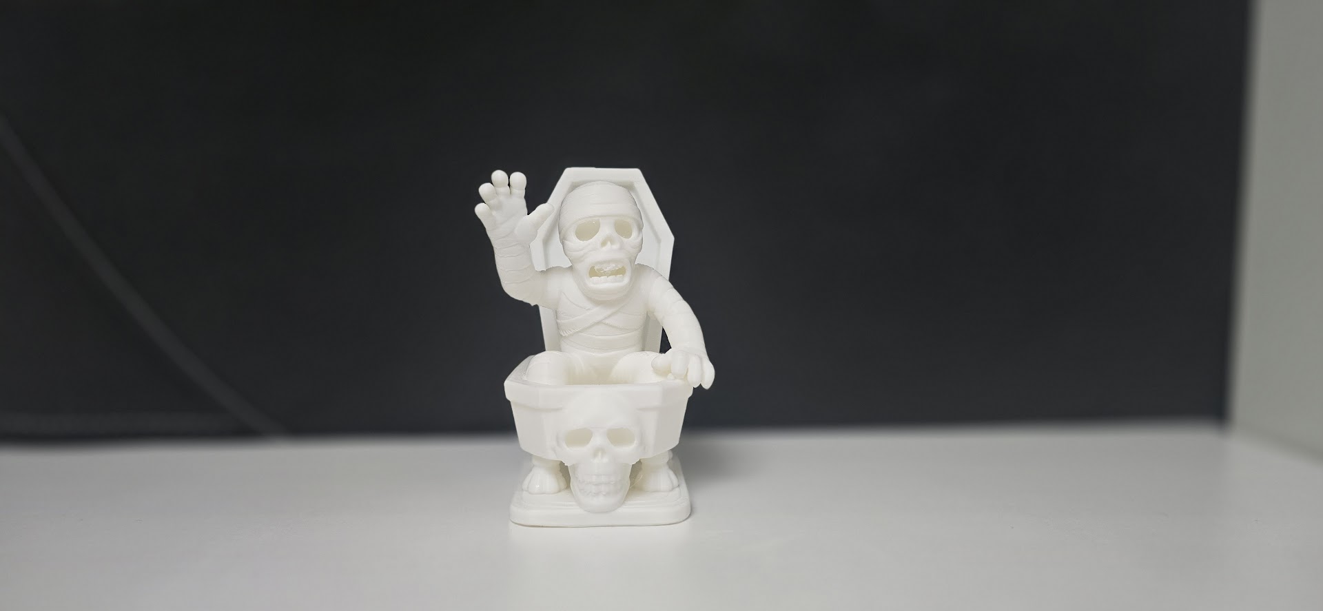 Halloween Mummy in Coffin Figurine