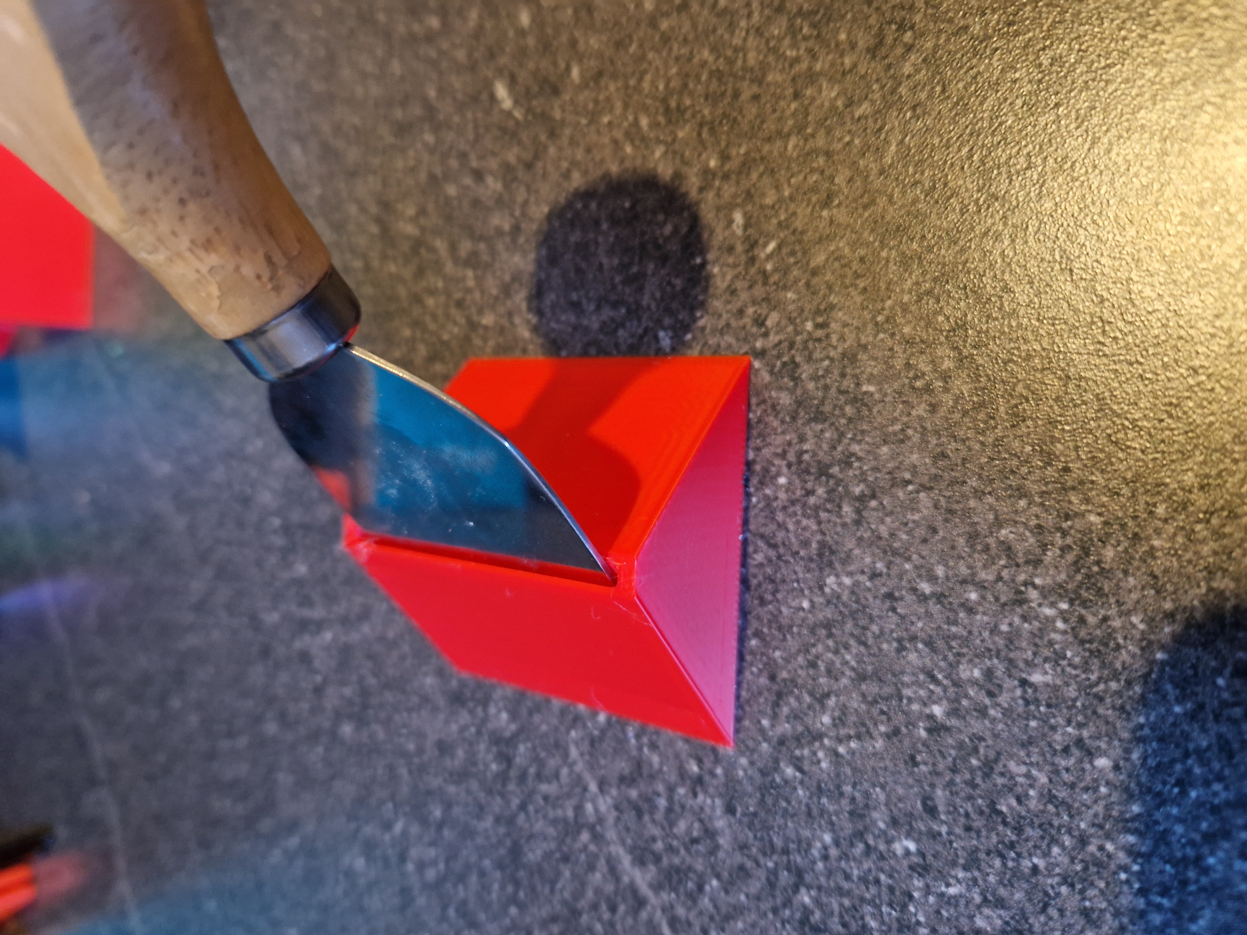 Simple stand for generic bed scraper.