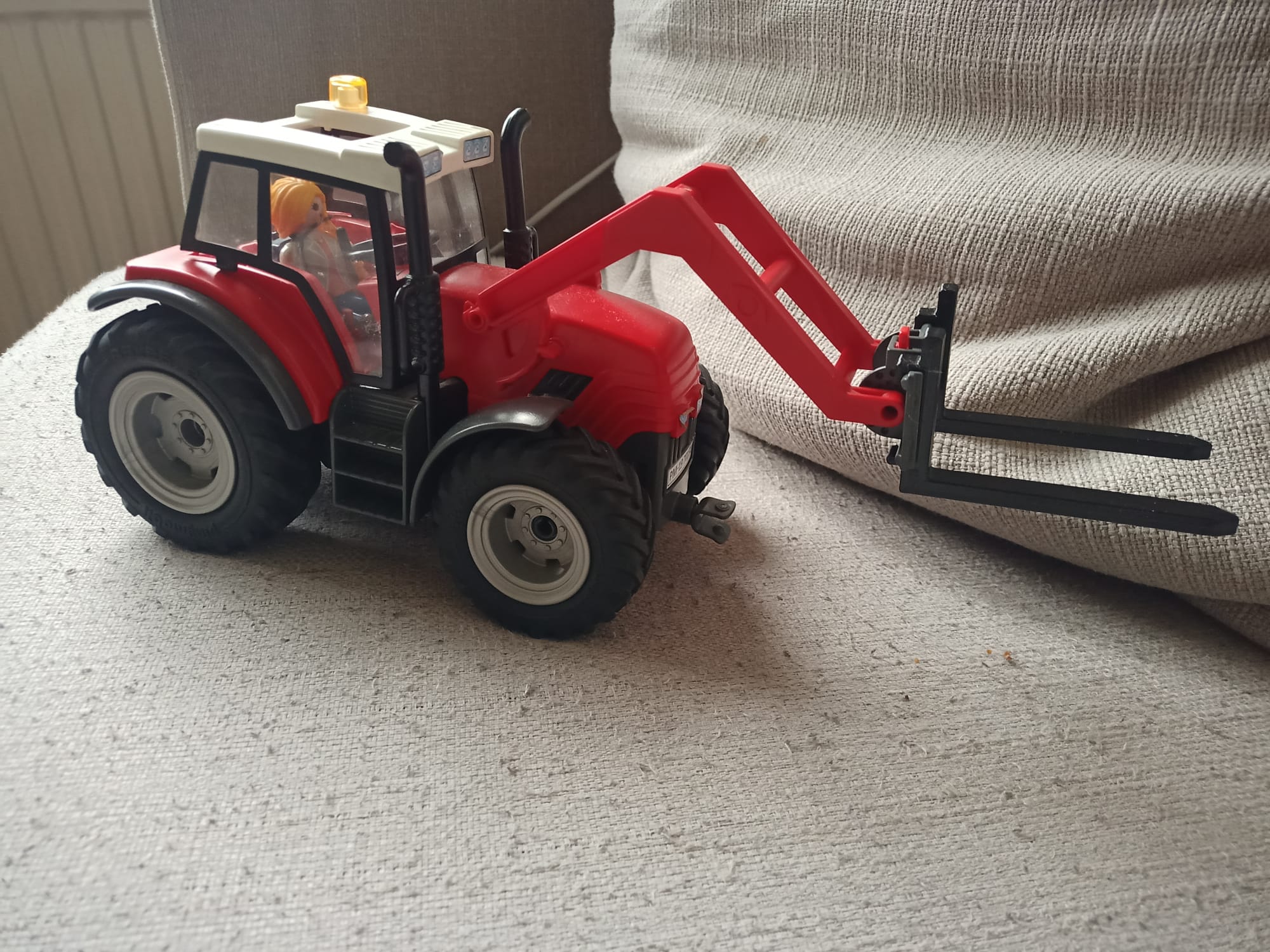 Playmobil tractor front loader pallet forks