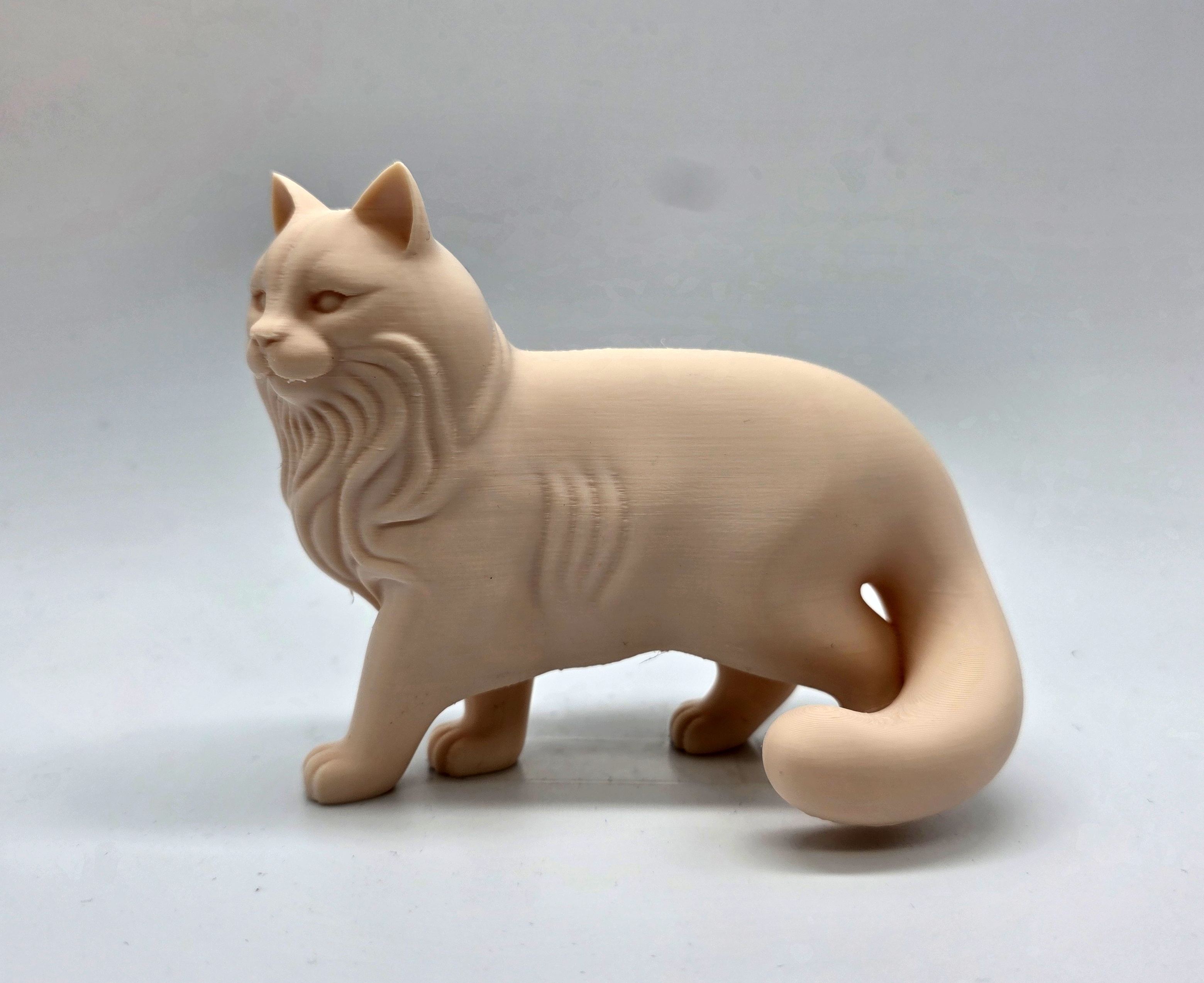 Miniatura 3 do modelo 3D Marble Cat Statue