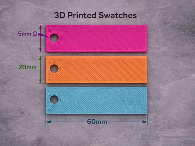 3D Printed Filament Swatches