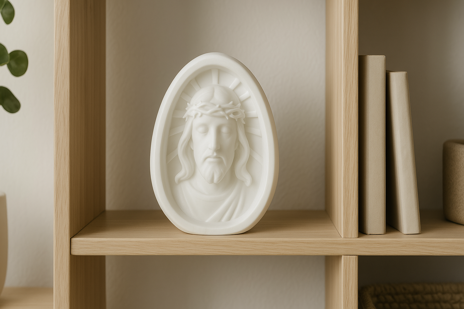 Risen Christ Relief – Sacred 3D Printed Sculpture