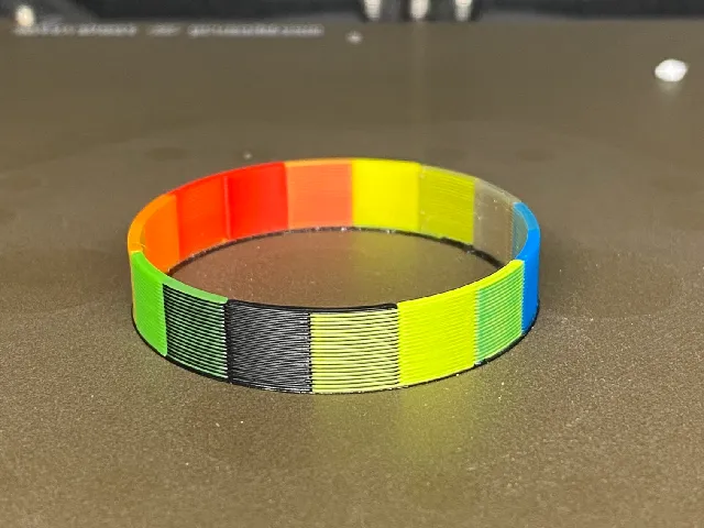 INDX toolchange, wiper and offset calibration test with Colormix 50:50 ratio