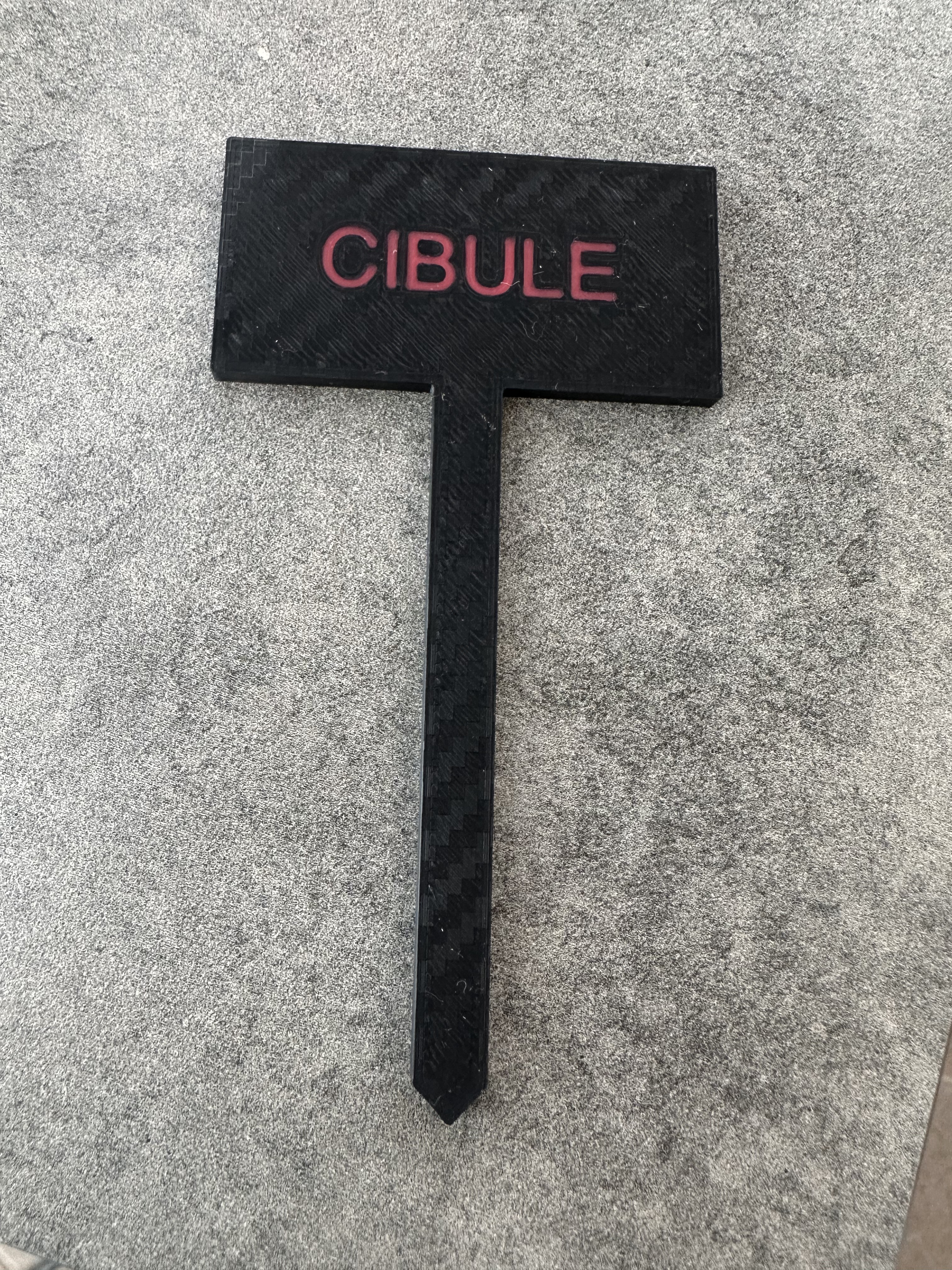 Cedulky k zelenině / Vegetable bed sign (label) Czech