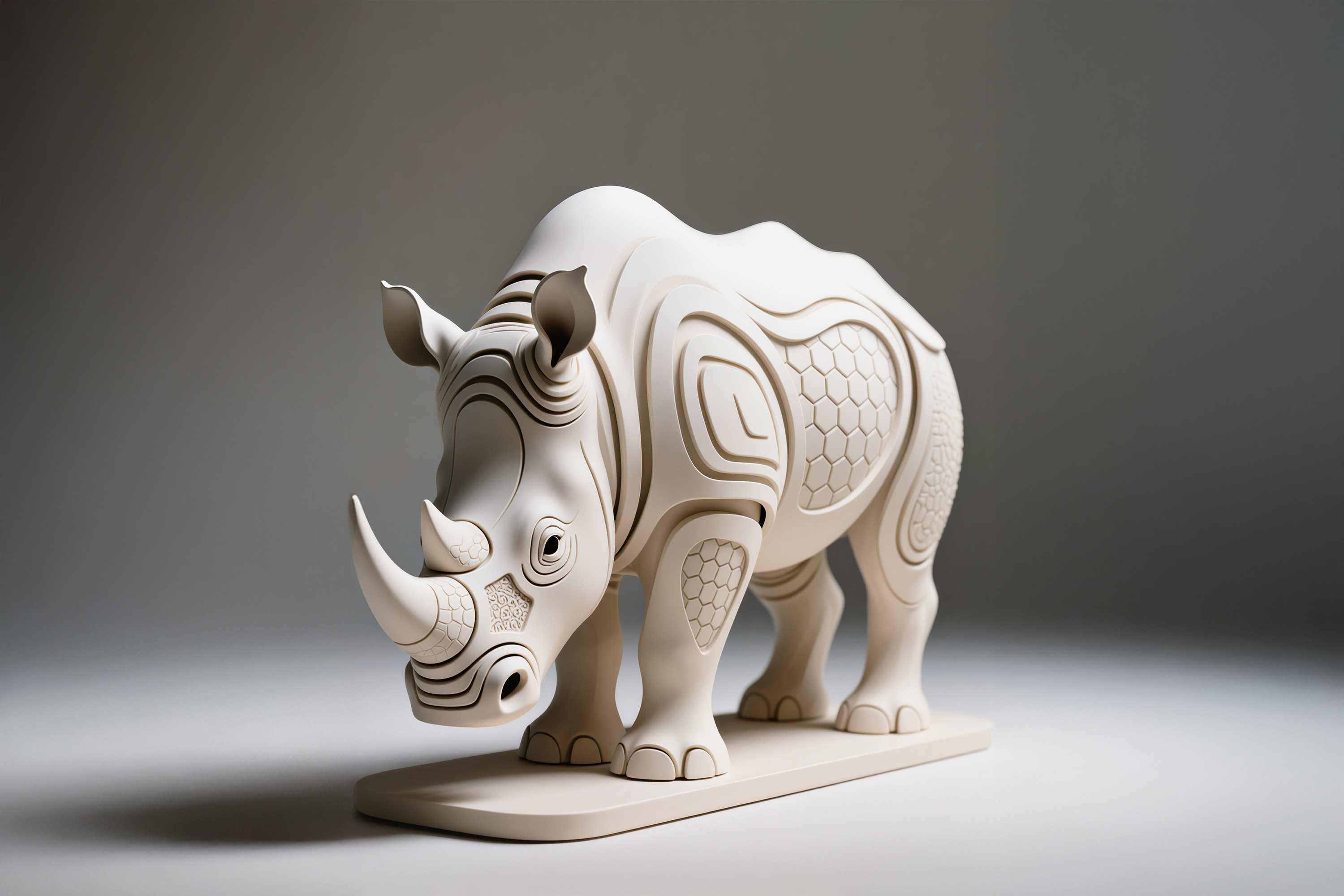 Rhino Hexa, Sculpture