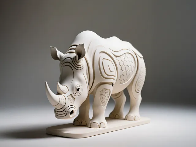 Rhino Hexa, Sculpture