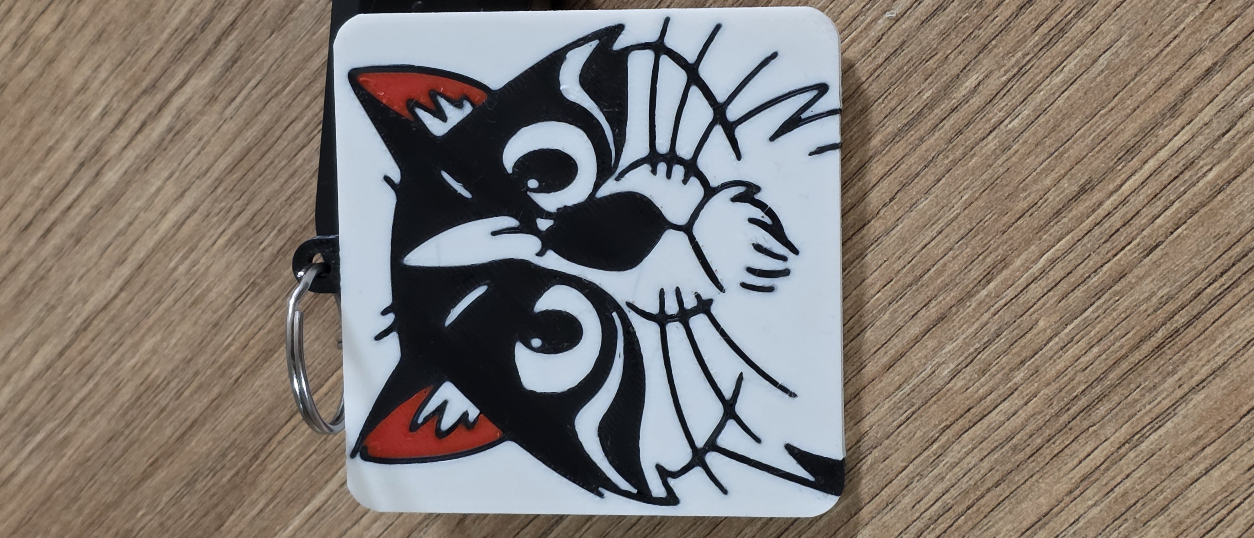 Angry Cat Keychain