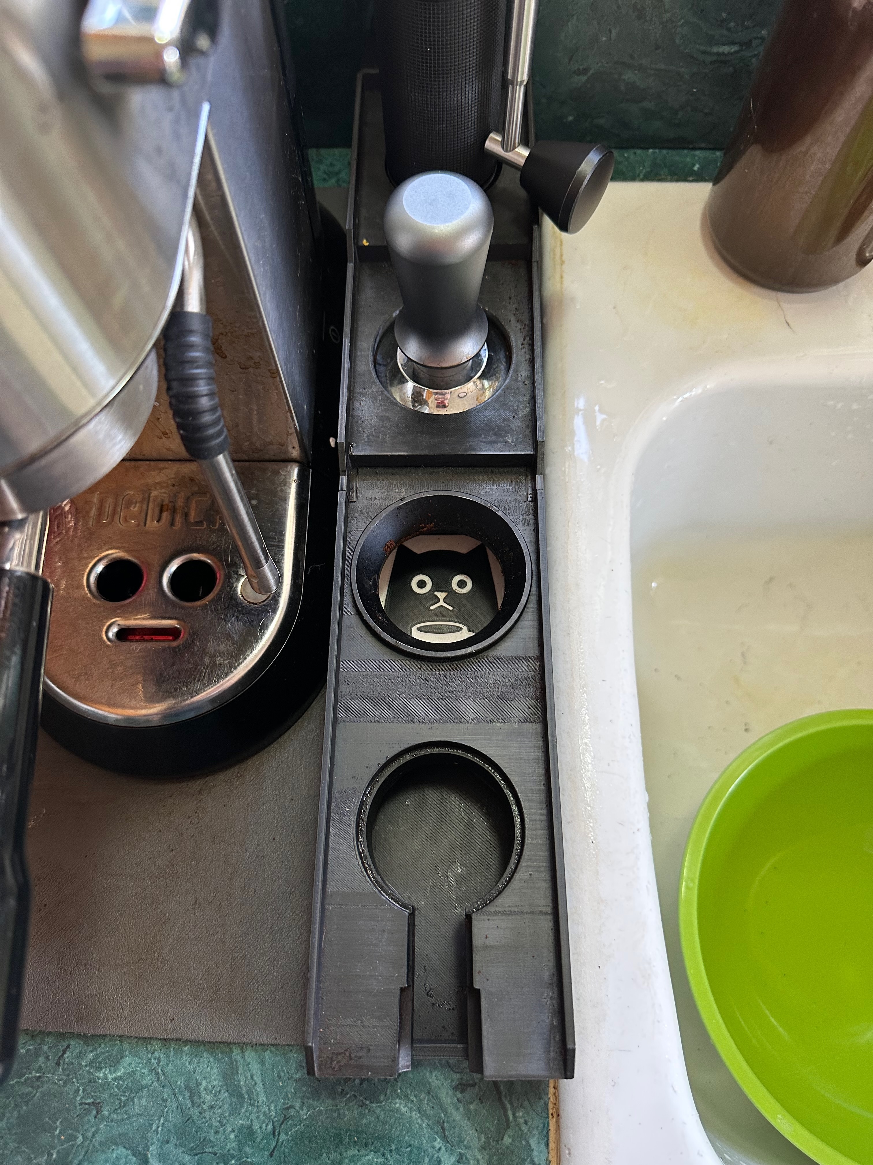 Espresso Machine Supply Caddy and Tamping Station