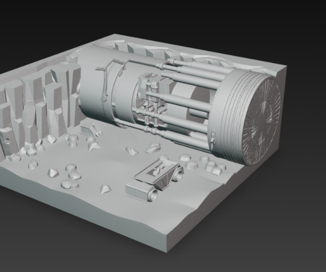 Miniatura 2 do modelo 3D tunnel drilling machine