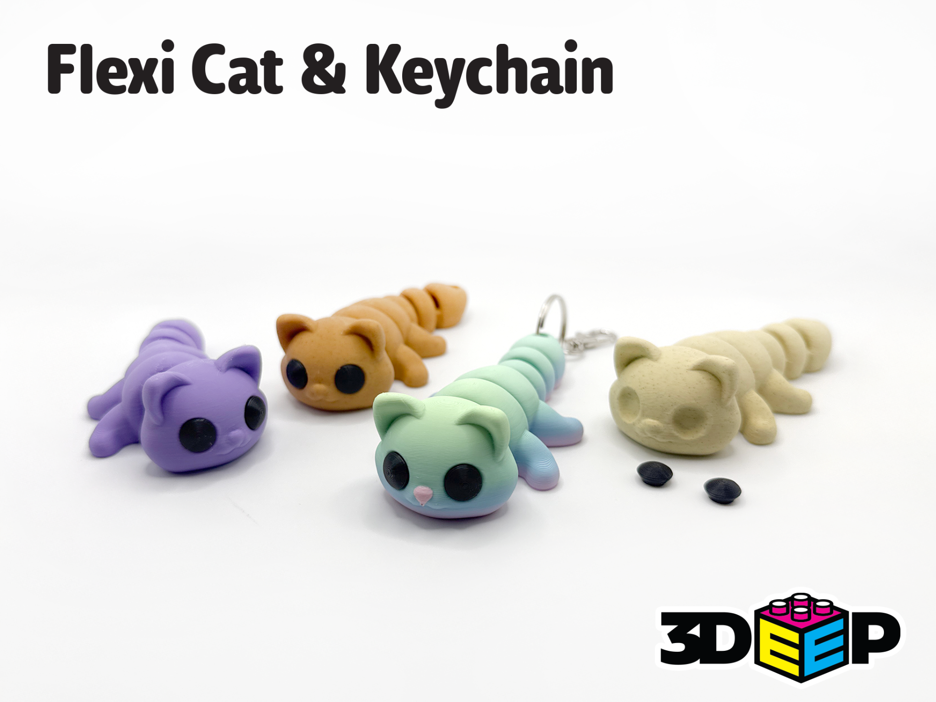 Flexi Cat & Keychain - No Supports