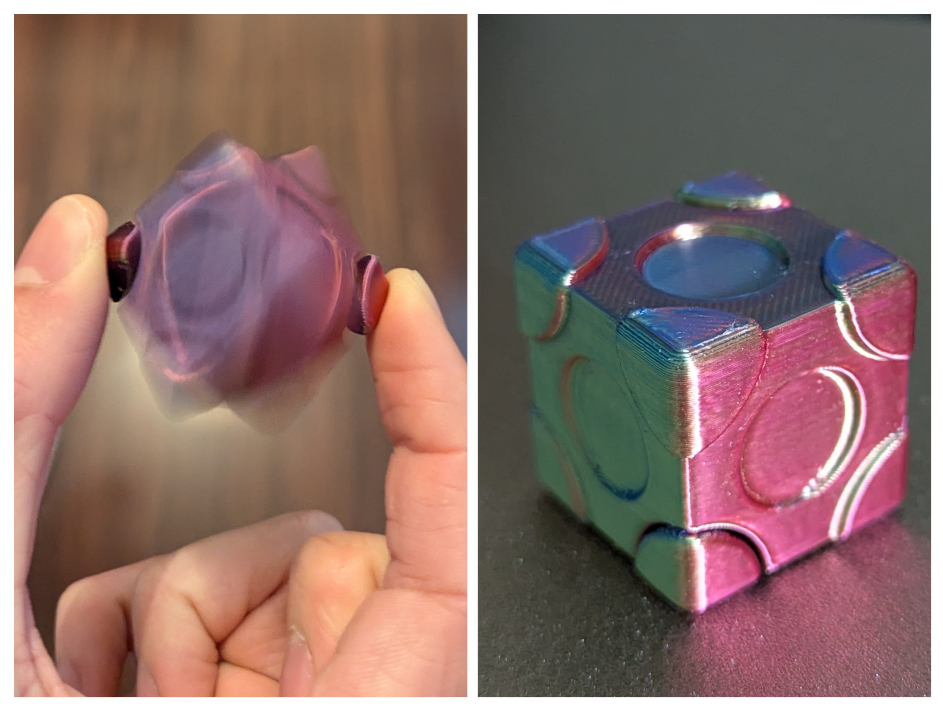 Magic hand spinner cube
