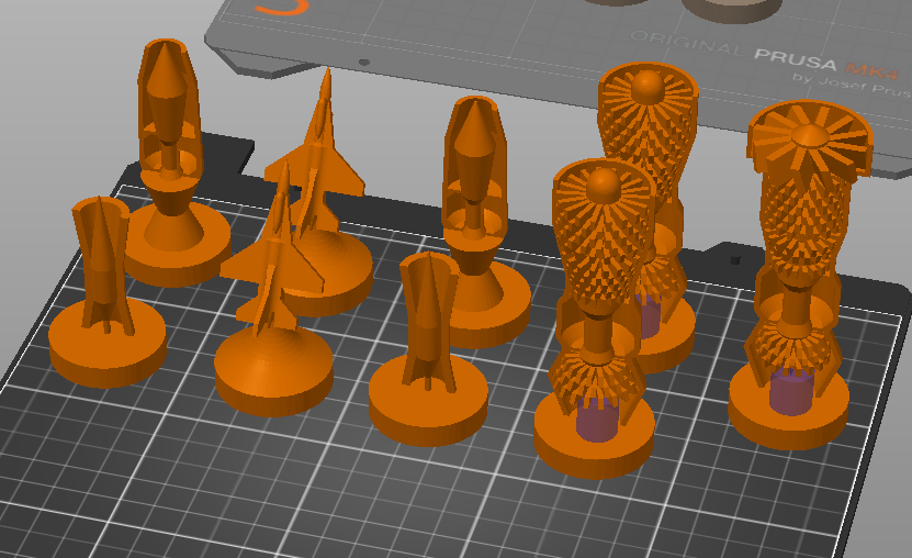 Jet Engine Themed Chess Set