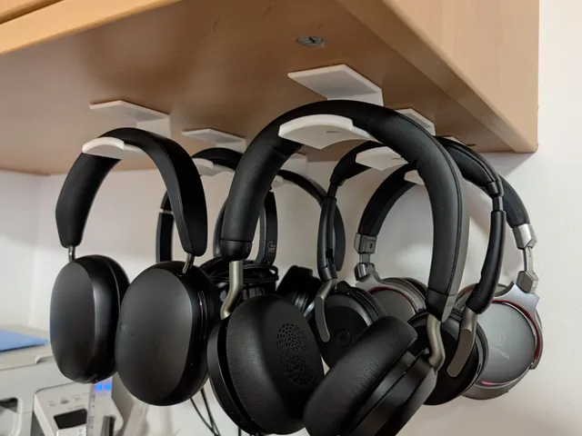 Underside headphones holder