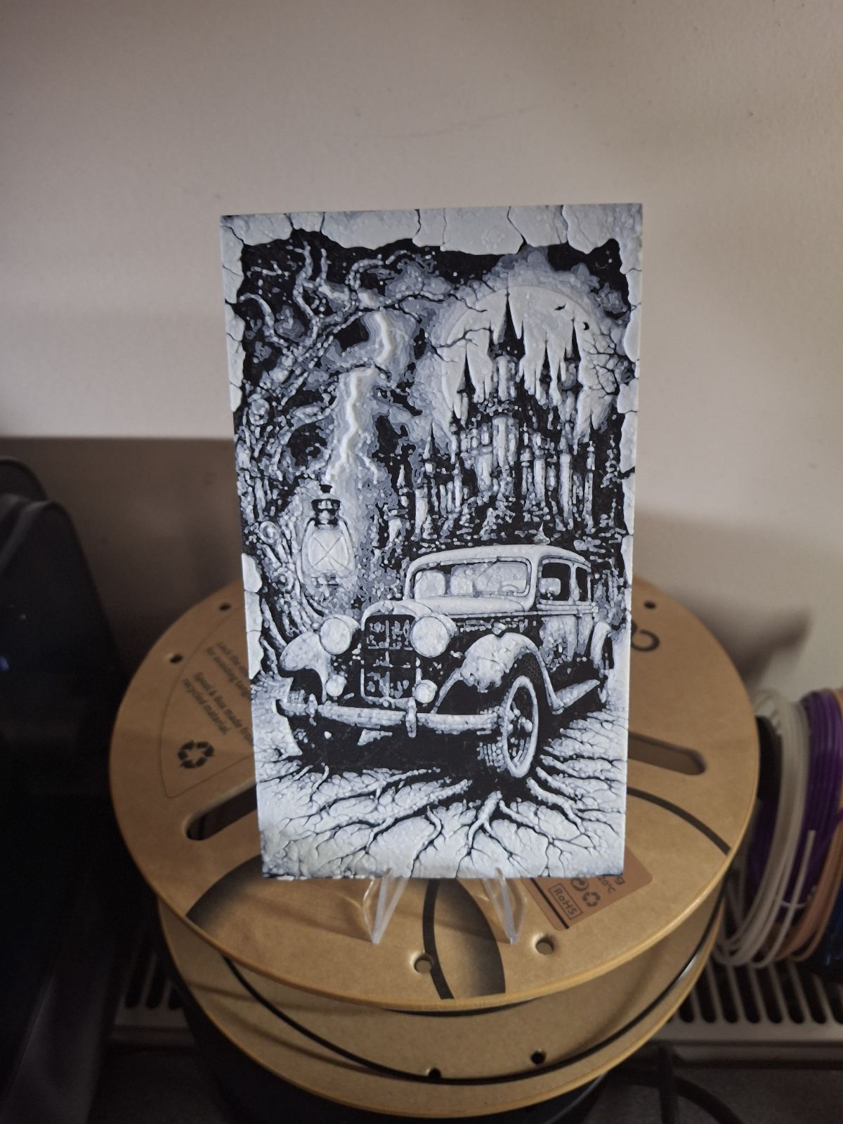 Haunted Castle Drive – Gothic Hueforge Artwork