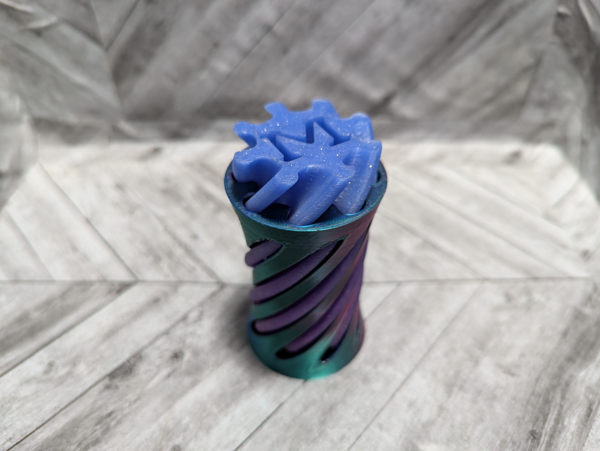 Letter M Spiral Vortex Fidget