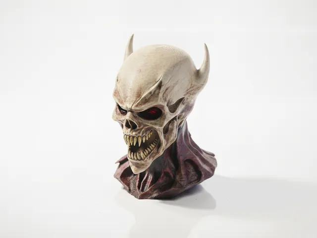 Vampire Head Demonic Skull Figurine 3D Printable