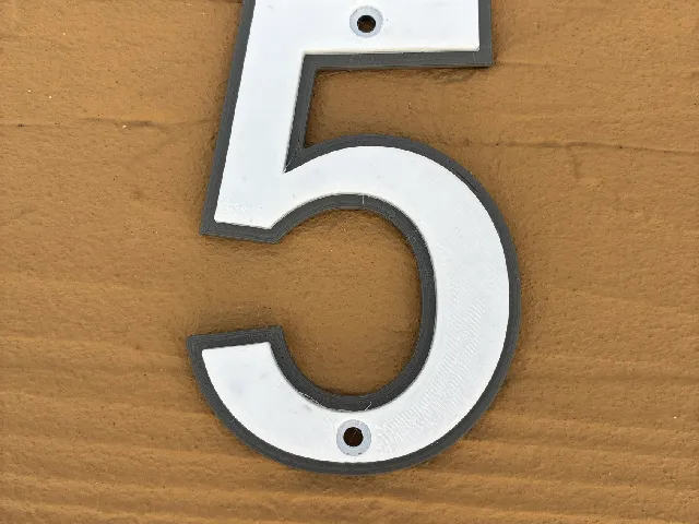 House lettering extra legible 5 1/3 inch 135mm Franklin Gothic Bold with contrast