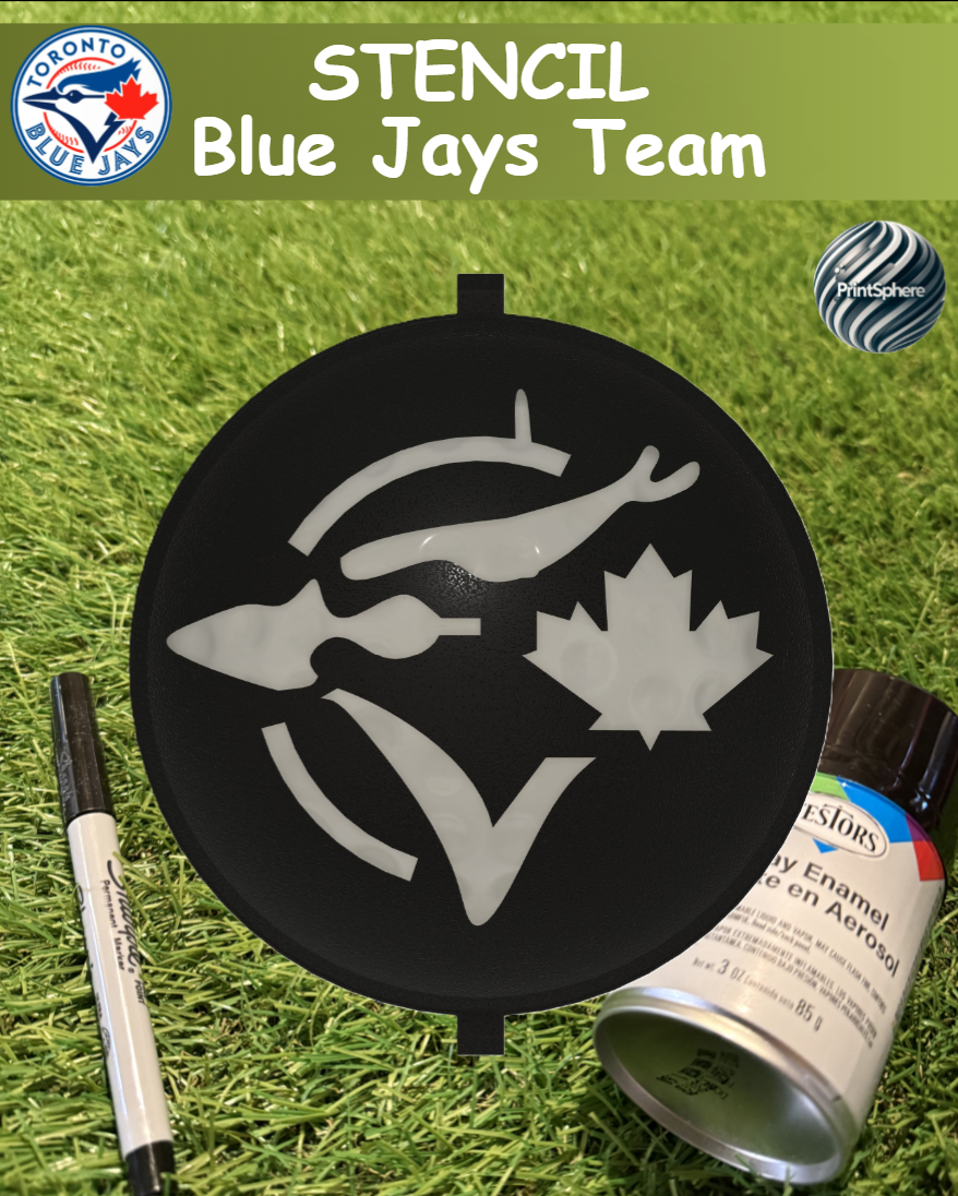 Golf - Golf Ball Stencil - Insert - Baseball - MLB - Toronto Blue Jays - Marker