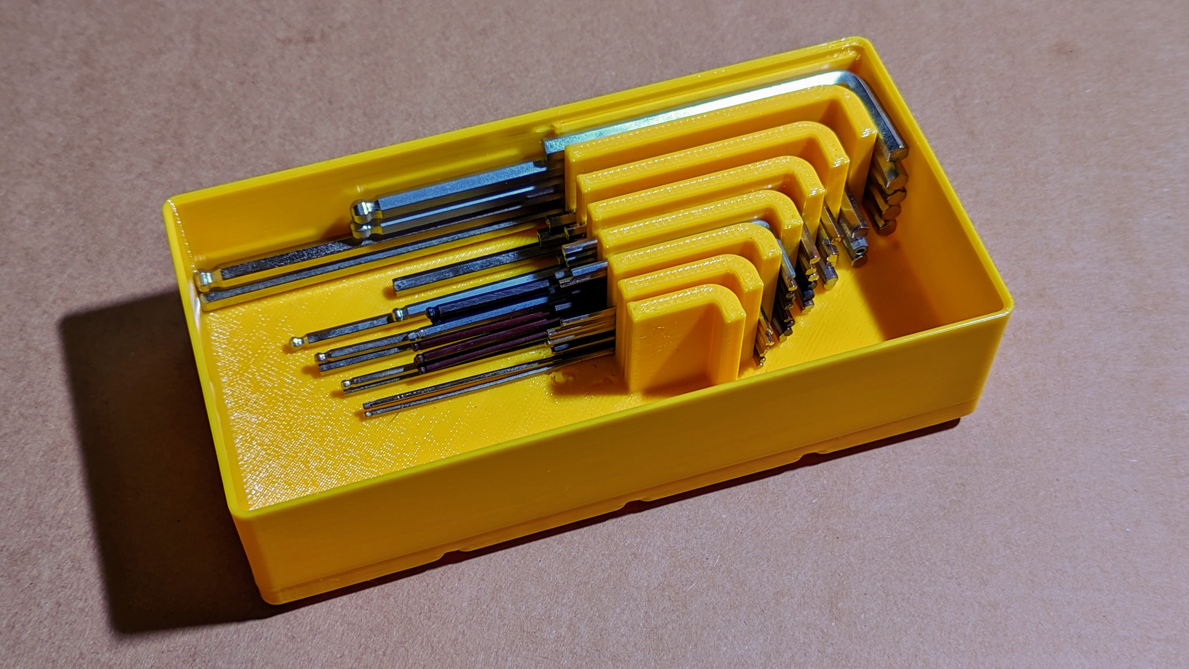 Gridfinity Allen Key Bulk Storage for longer Keys