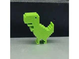 STL file Dino chrome - dinosaur game - no wifi dino - cactus