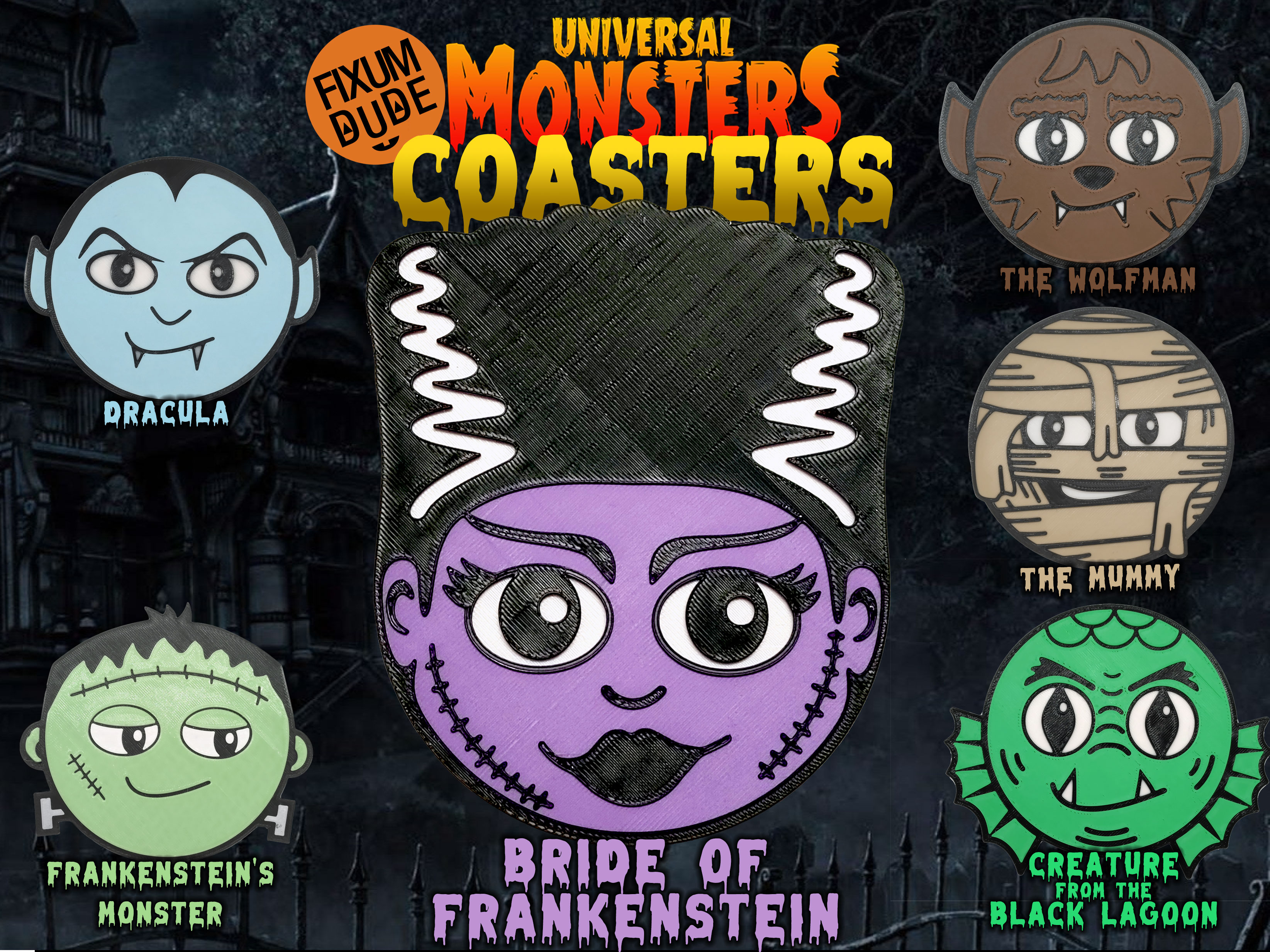 Universal Monster Coasters - Bride of Frankenstein
