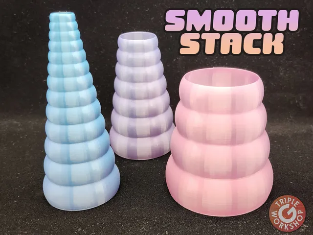 Smooth Stack Spiral Vases