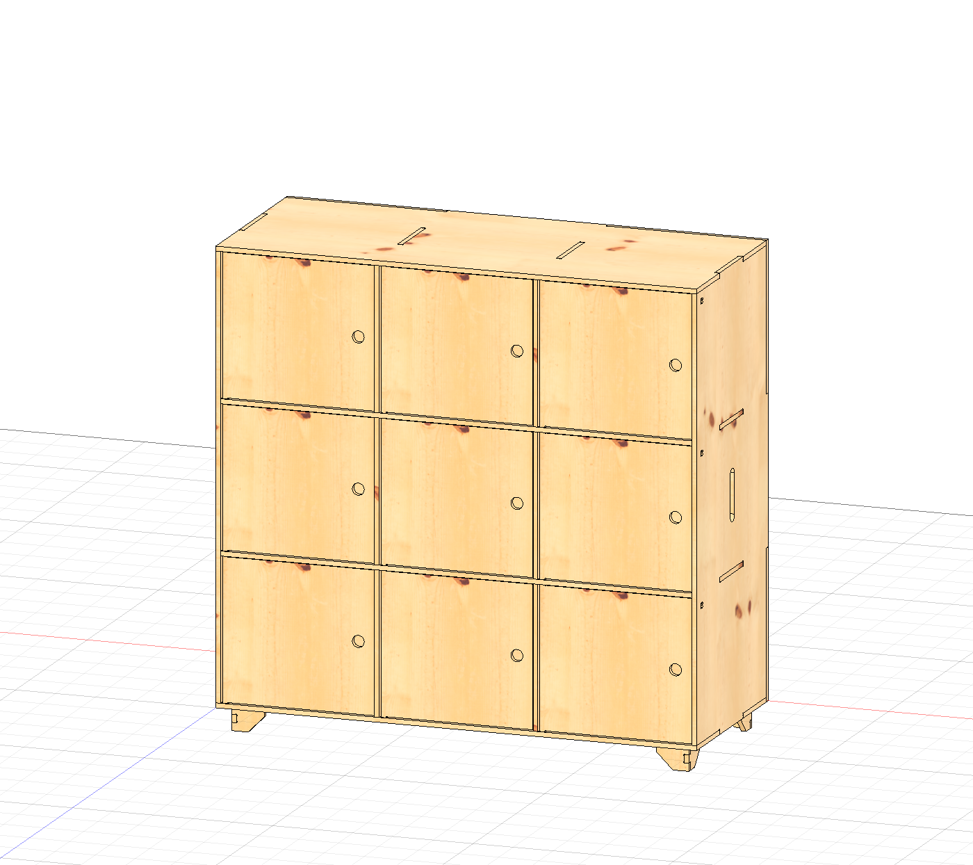 Parametric shelving furniture