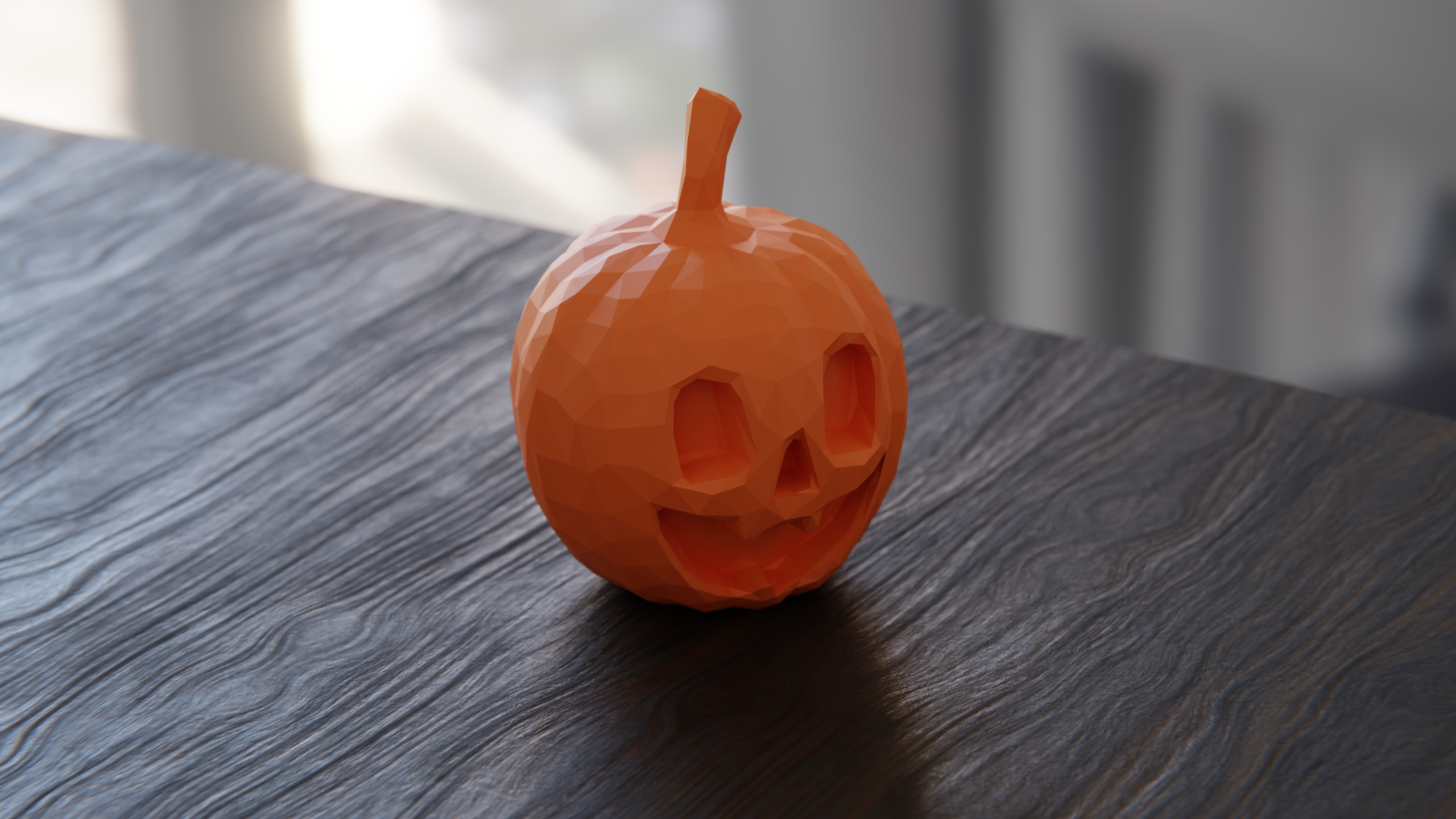 Low poly pumpkin