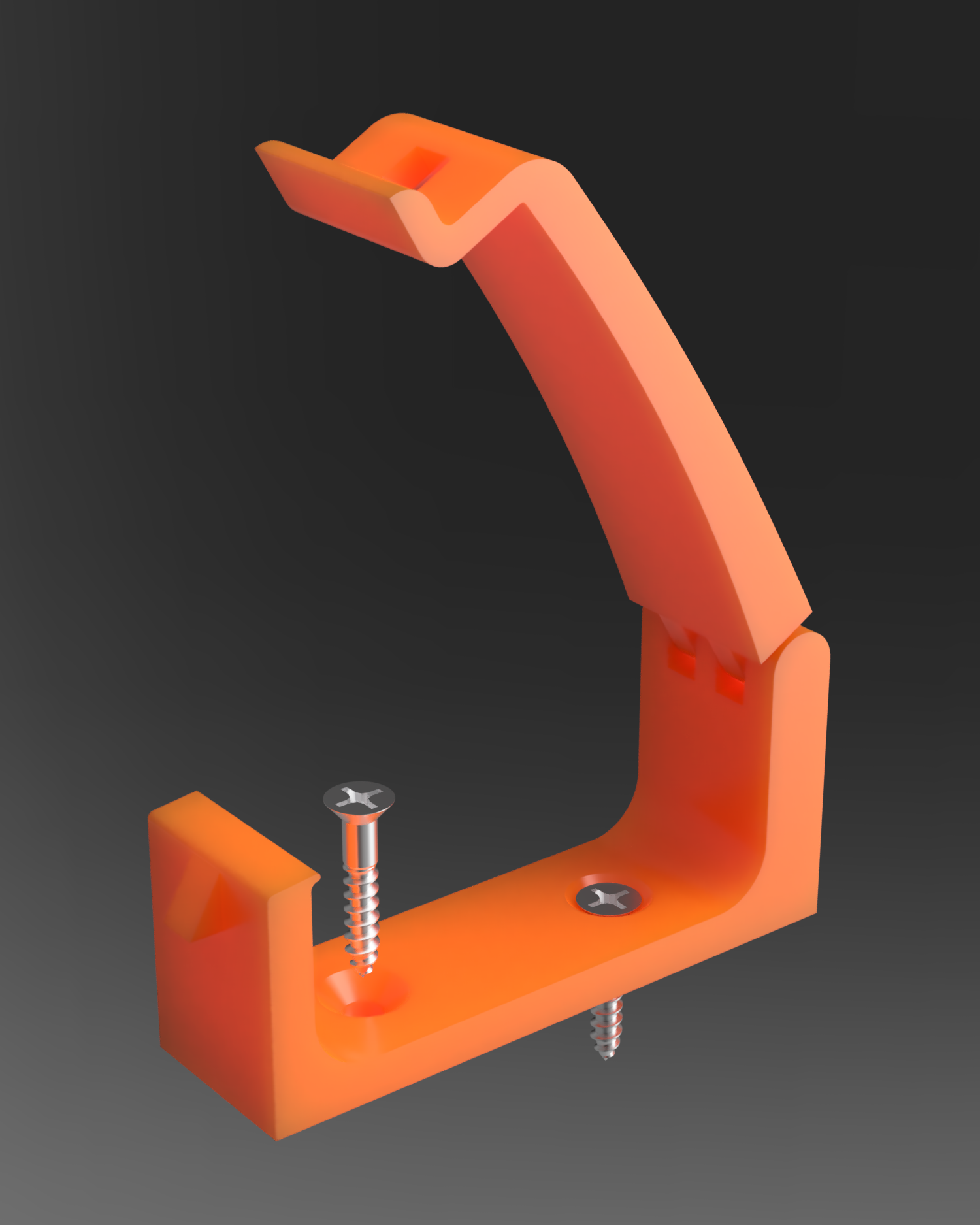 Miniatura 2 do modelo 3D Hinged Cable Clip