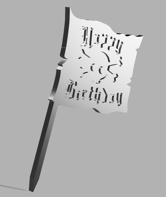 Flag / Drapeau pirate Happy Birthday
