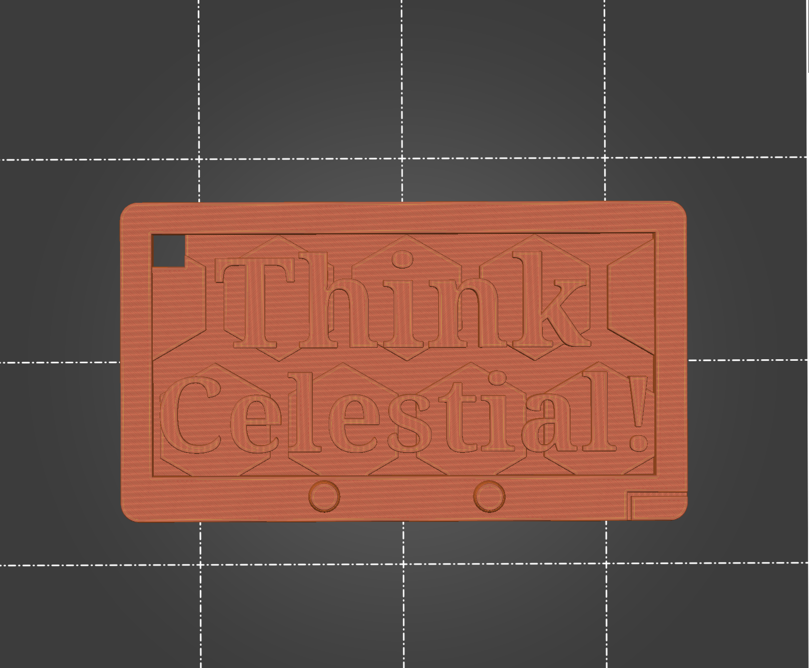 Think Celestial 3D printable Key Chain