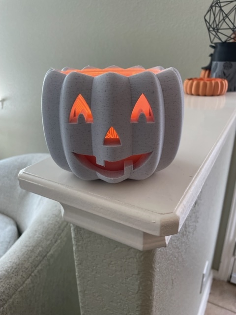 Halloween Jack O Lantern Candle Holder with Hat for 3 Wick Candle by ...