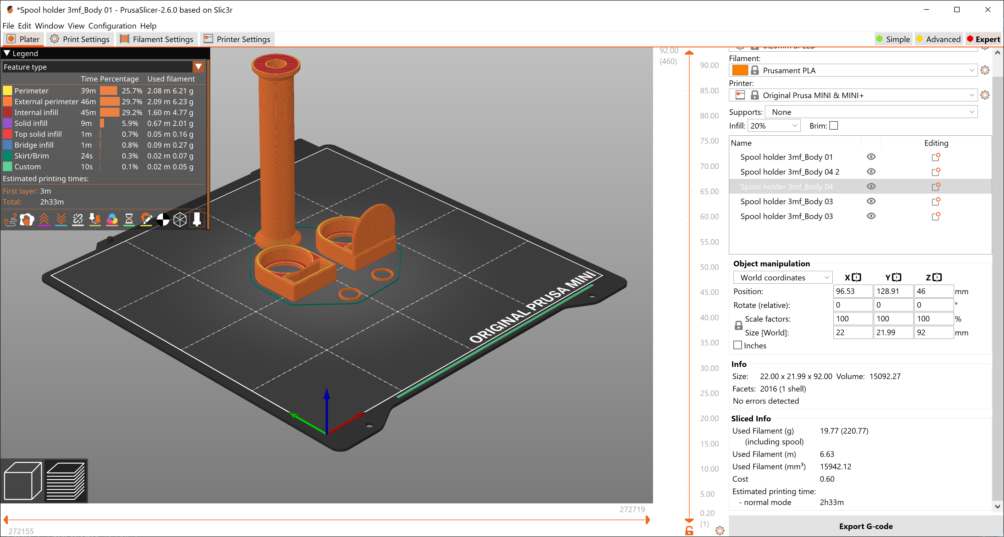 Filament spool holder, wall mount, angle bracket by Simon | Download ...