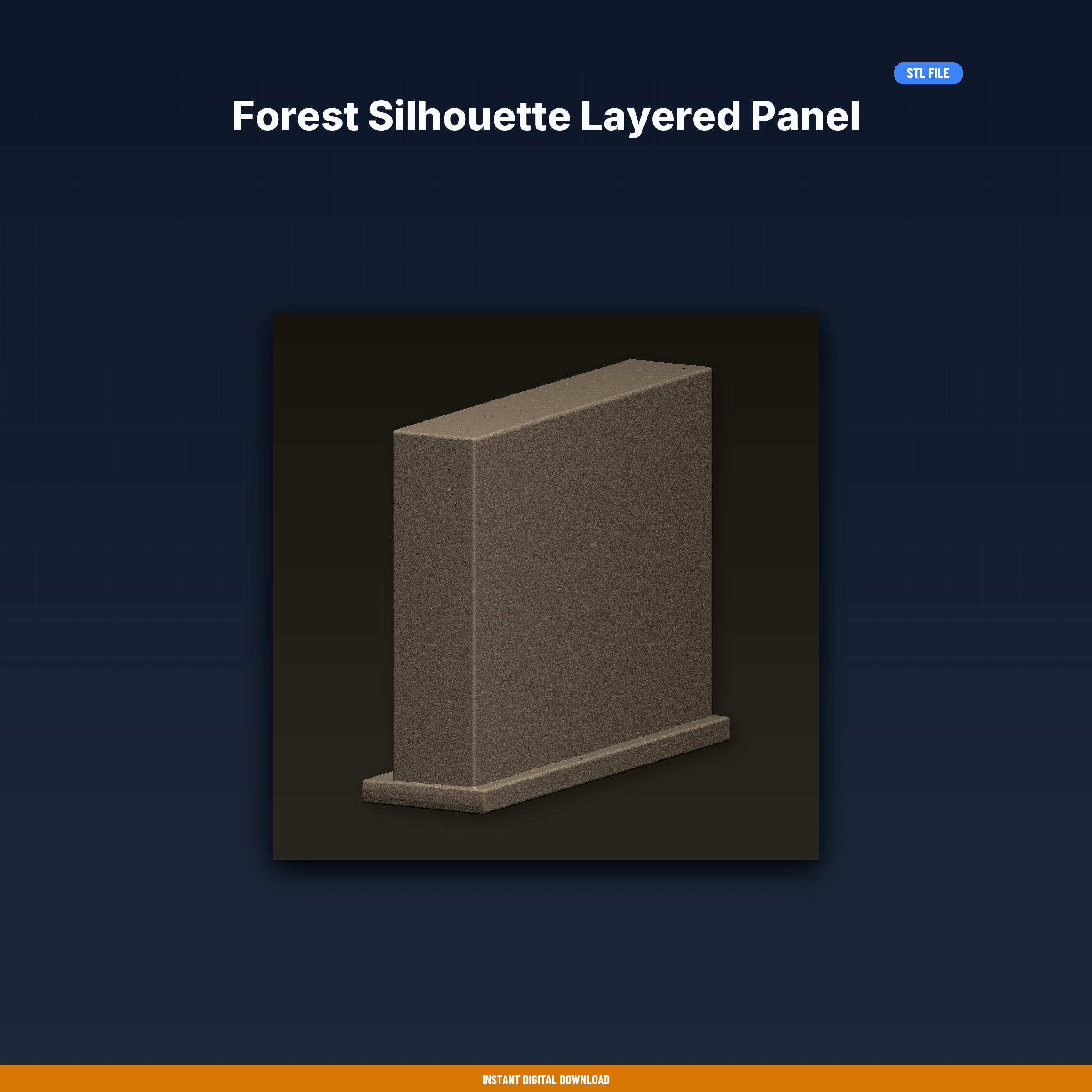Forest Silhouette Layered Panel - 3D Printable STL File