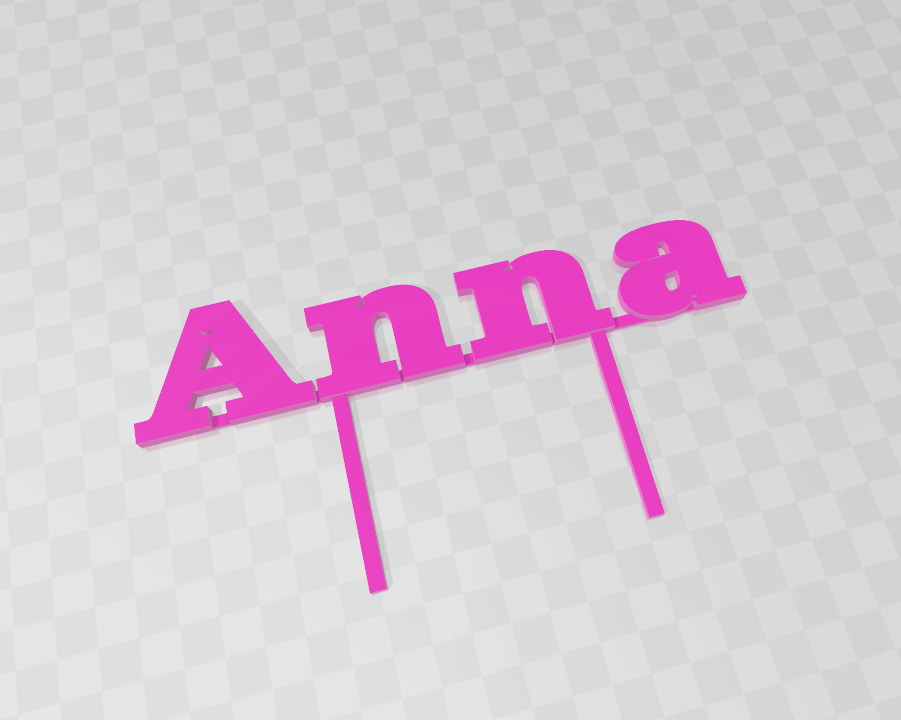 Anna - cake topper - birthday