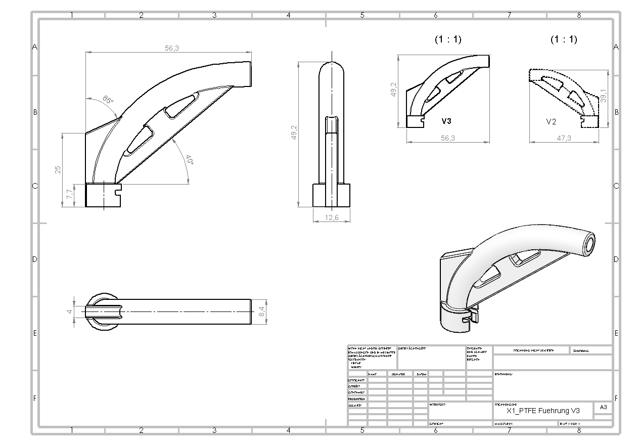 NEW - X1 PTFE Tube protection V3 (stable, medium bow) print head by ...