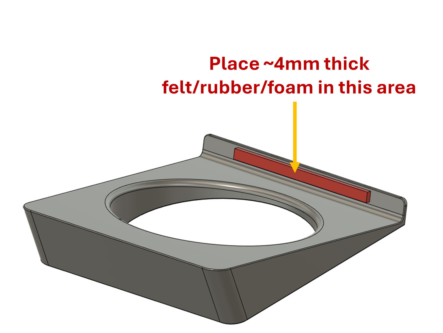 Angled Riser Pad Setup Angled Riser for Neumi BS5 Bookshelf Speakers by Hollingsworth Design ...